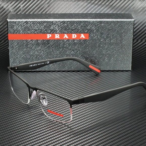 Prada Men's Black Rubber Eyeglasses! - Picture 1 of 4